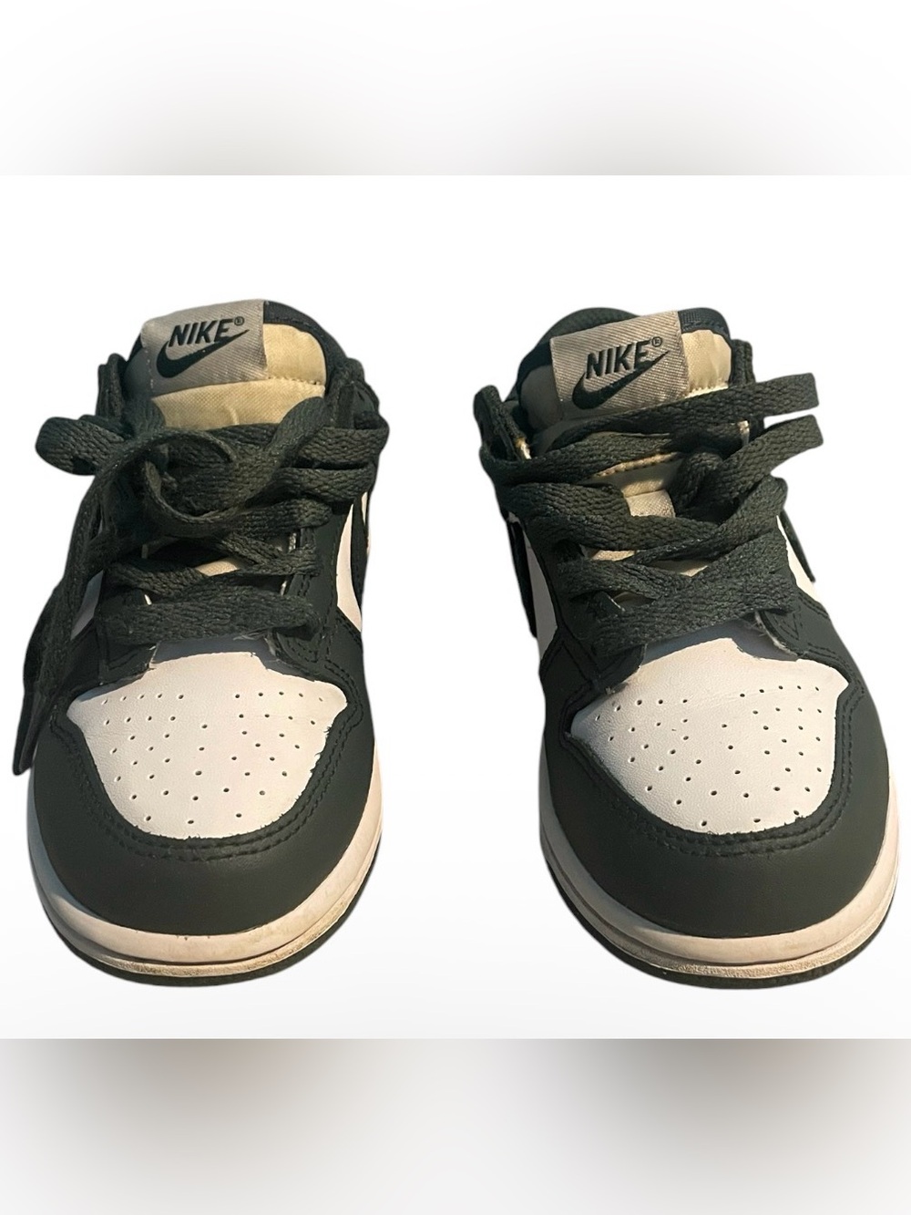 Nike Kids Dunks  Low-Top Sneakers in Black and Green